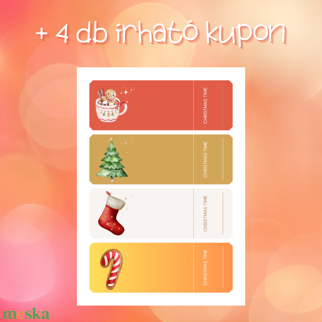 Adventi kuponok gyerekeknek  24+4 db nyomtatható kupon az adventi naptárba - karácsony - adventi díszek - adventi naptár - Meska.hu