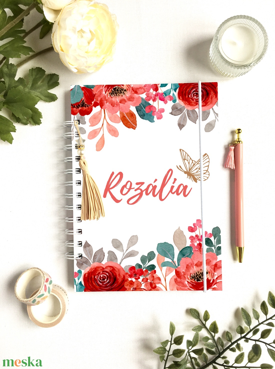 Rozália - Díszített spirálfüzet, egyedi, névre szóló - otthon & életmód - papír, írószer - jegyzetfüzet & napló - Meska.hu Rozália - Díszített spirálfüzet, egyedi, névre szóló - otthon & életmód - papír, írószer - jegyzetfüzet & napló - Meska.hu