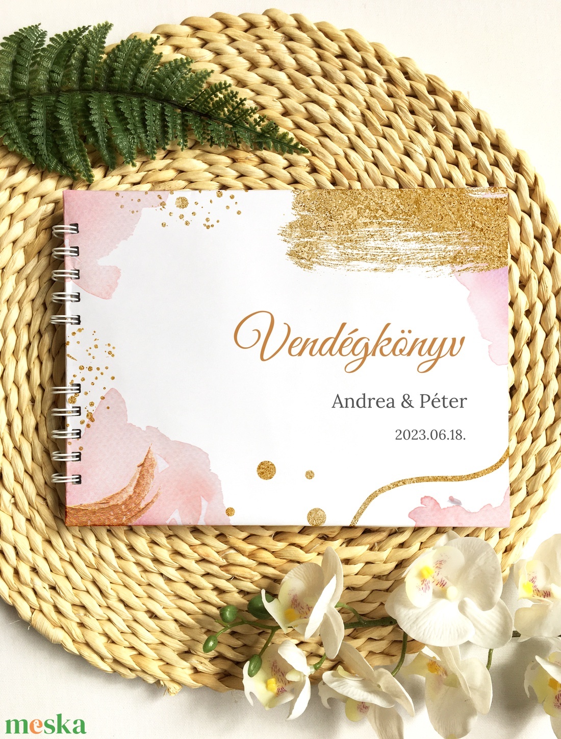 Modern rózsaszín arany esküvői vendégkönyv, fotóalbum - esküvő - emlék & ajándék - vendégkönyv - Meska.hu Modern rózsaszín arany esküvői vendégkönyv, fotóalbum - esküvő - emlék & ajándék - vendégkönyv - Meska.hu