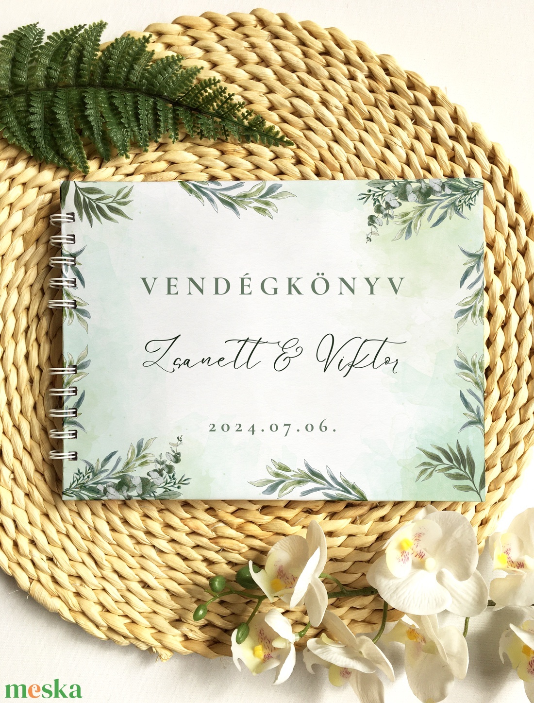 Elegáns zöld leveles vendégkönyv, fotóalbum - esküvő - emlék & ajándék - vendégkönyv - Meska.hu Elegáns zöld leveles vendégkönyv, fotóalbum - esküvő - emlék & ajándék - vendégkönyv - Meska.hu