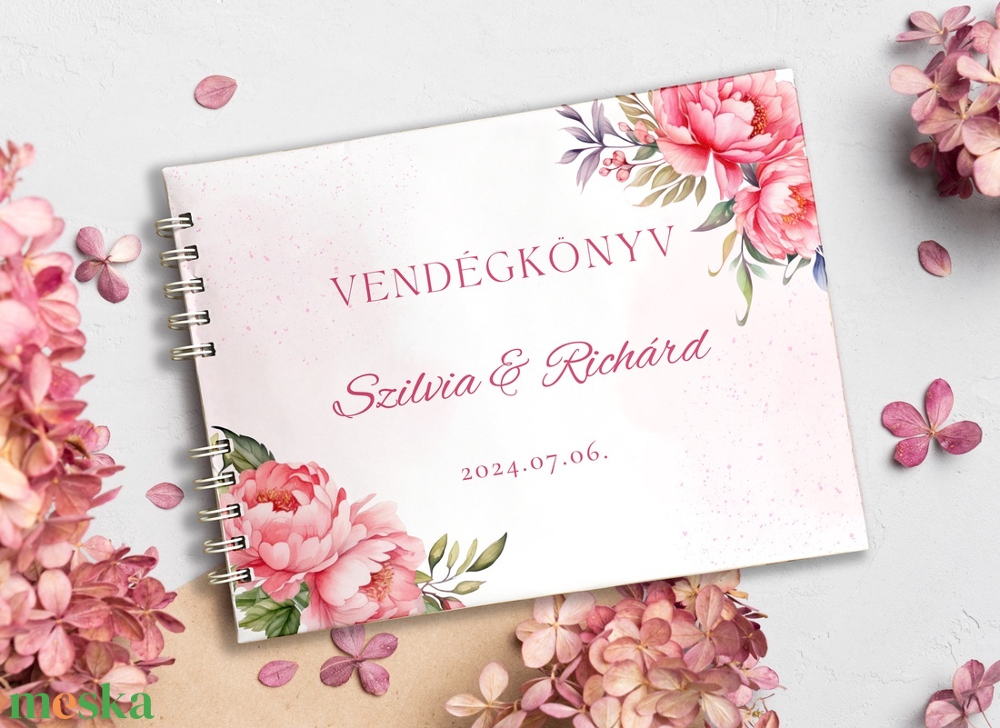 Bazsarózsás vendégkönyv, fotóalbum - esküvő - emlék & ajándék - vendégkönyv - Meska.hu Bazsarózsás vendégkönyv, fotóalbum - esküvő - emlék & ajándék - vendégkönyv - Meska.hu