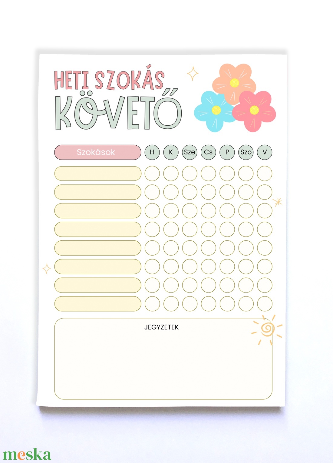Szokáskövető heti tervező jegyzettömb - otthon & életmód - papír, írószer - naptár & tervező - Meska.hu Szokáskövető heti tervező jegyzettömb - otthon & életmód - papír, írószer - naptár & tervező - Meska.hu