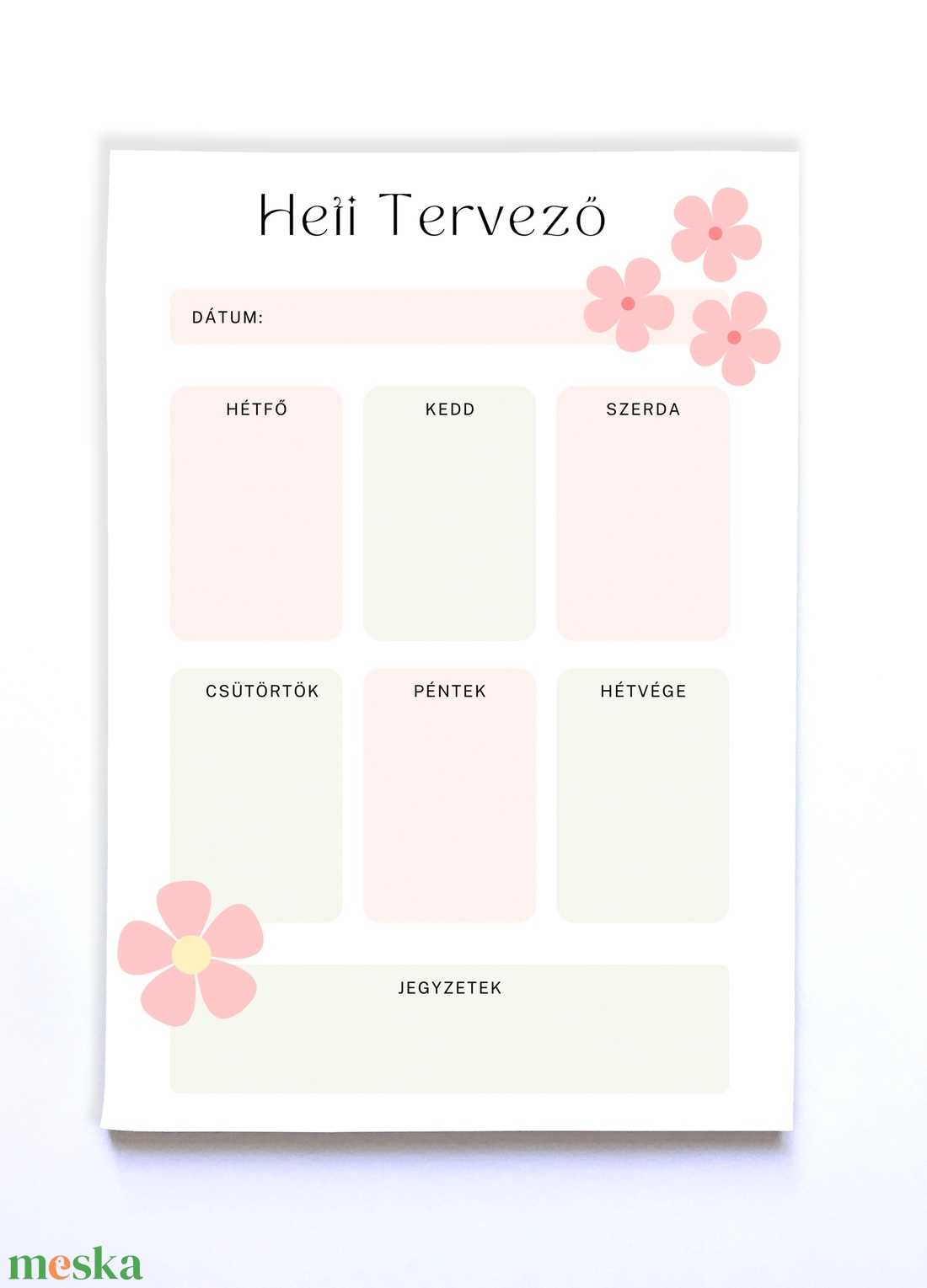 Pasztell virágos heti tervező jegyzettömb - otthon & életmód - papír, írószer - naptár & tervező - Meska.hu Pasztell virágos heti tervező jegyzettömb - otthon & életmód - papír, írószer - naptár & tervező - Meska.hu