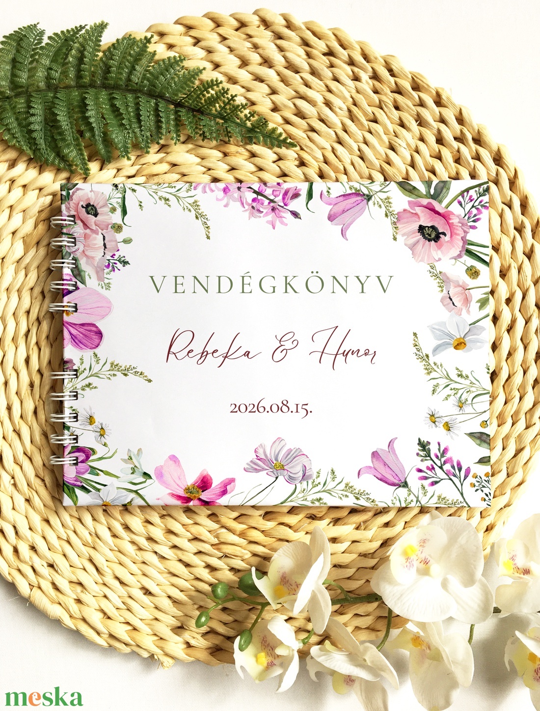 Bellissimi fiori vendégkönyv, fotóalbum - esküvő - emlék & ajándék - vendégkönyv - Meska.hu