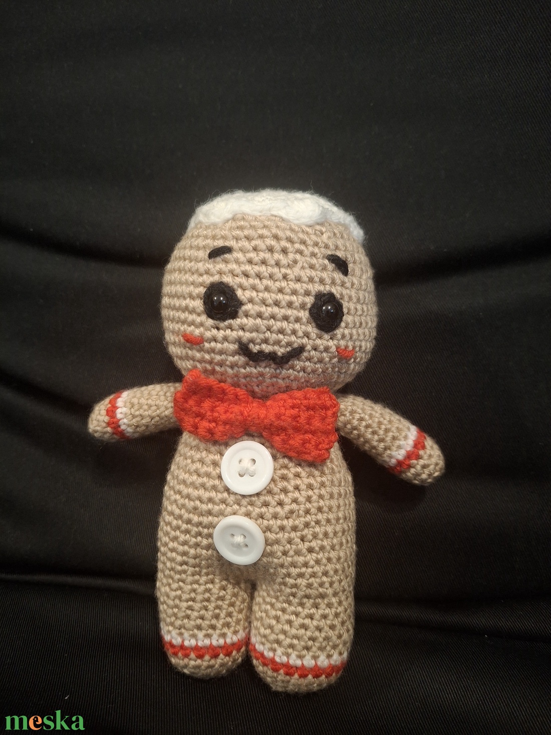 Egyedi, horgolt Mézi baba, 15 cm - játék & sport - baba & babaház - baba - Meska.hu