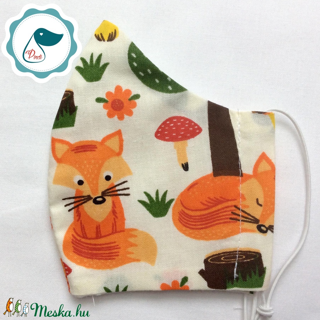 Egyedi szájmaszk - rókás kiskamasz szájmaszk - textil szájmaszk - egészségügyi szájmaszk - mosható szájmaszk -  - Meska.hu