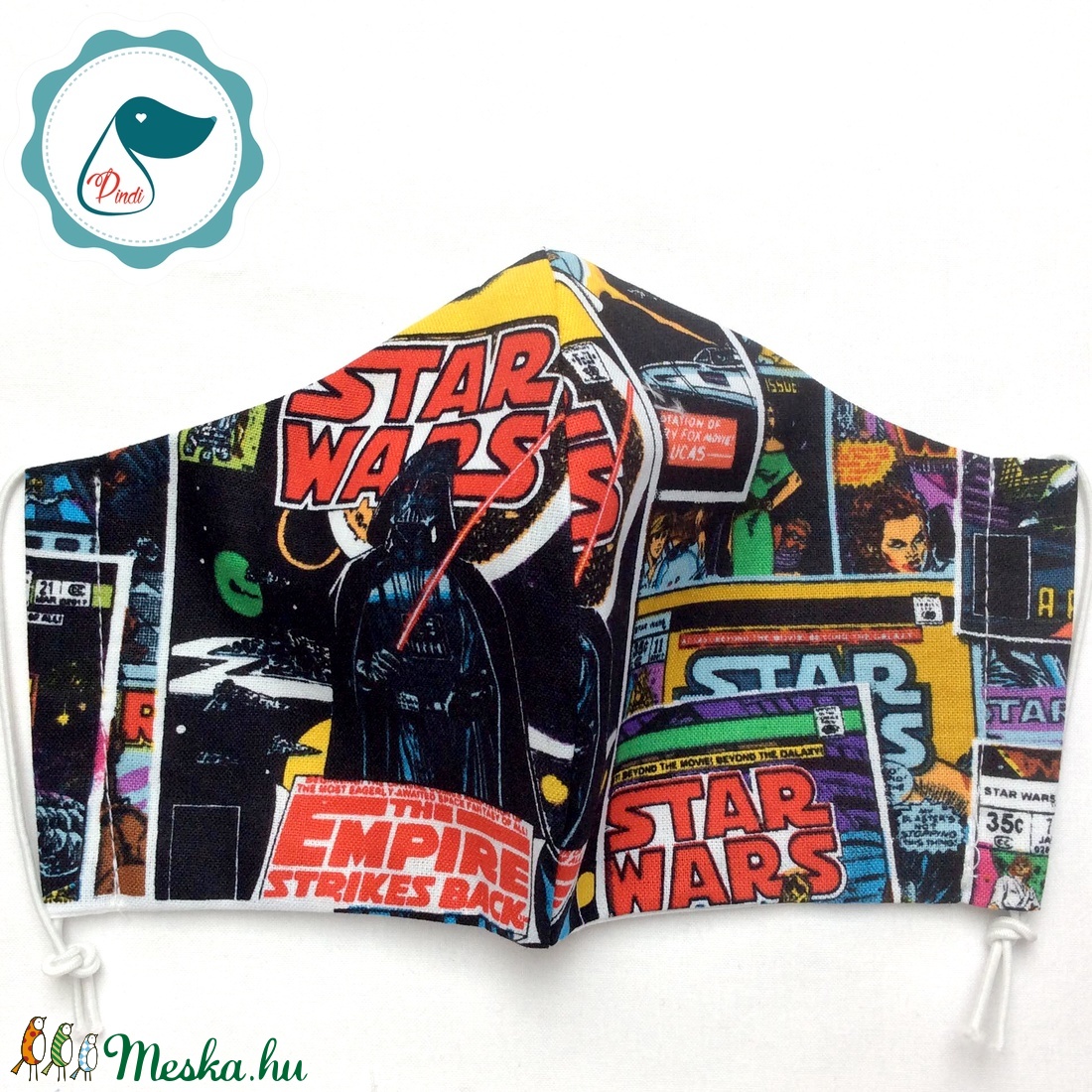 Egyedi szájmaszk - Star wars- kiskamasz szájmaszk - textil szájmaszk - egészségügyi szájmaszk - mosható szájmaszk -  - Meska.hu