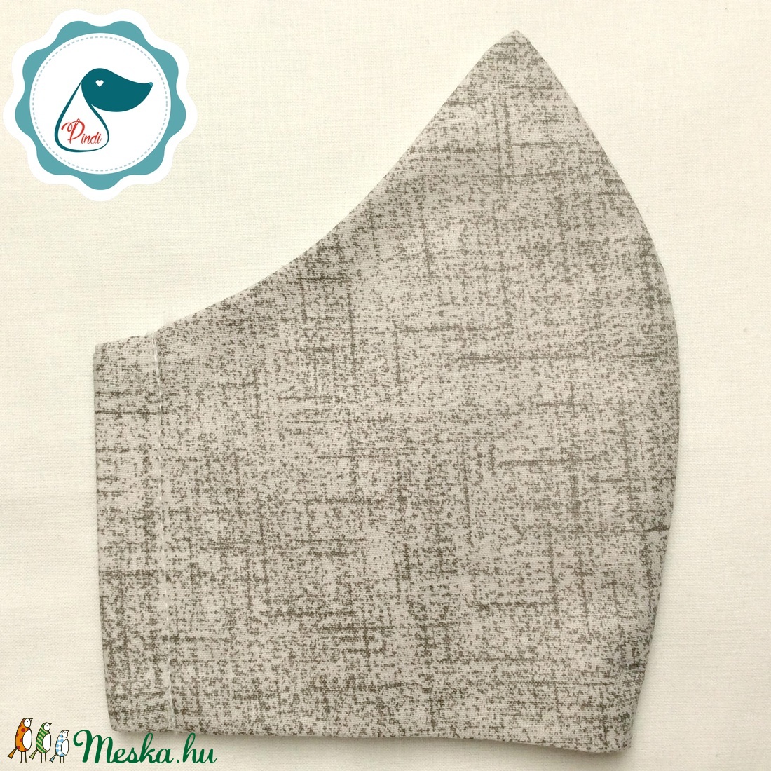 Egyedi világos szürke mintás férfi szájmaszk - textil szájmaszk - egészségügyi szájmaszk - férfi & uniszex - férfi & uniszex - Meska.hu