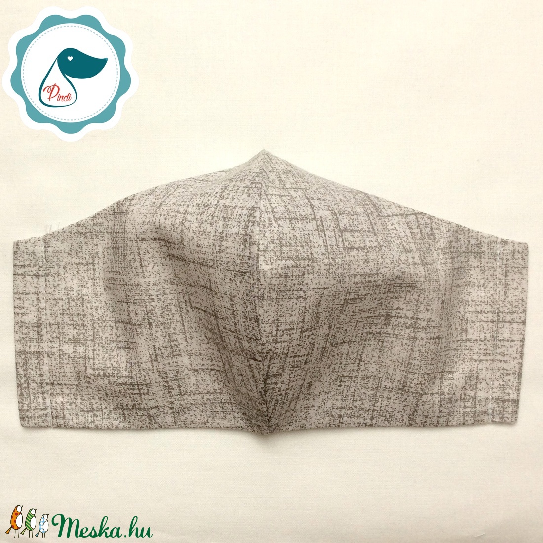 Egyedi világos szürke mintás férfi szájmaszk - textil szájmaszk - egészségügyi szájmaszk - férfi & uniszex - férfi & uniszex - Meska.hu