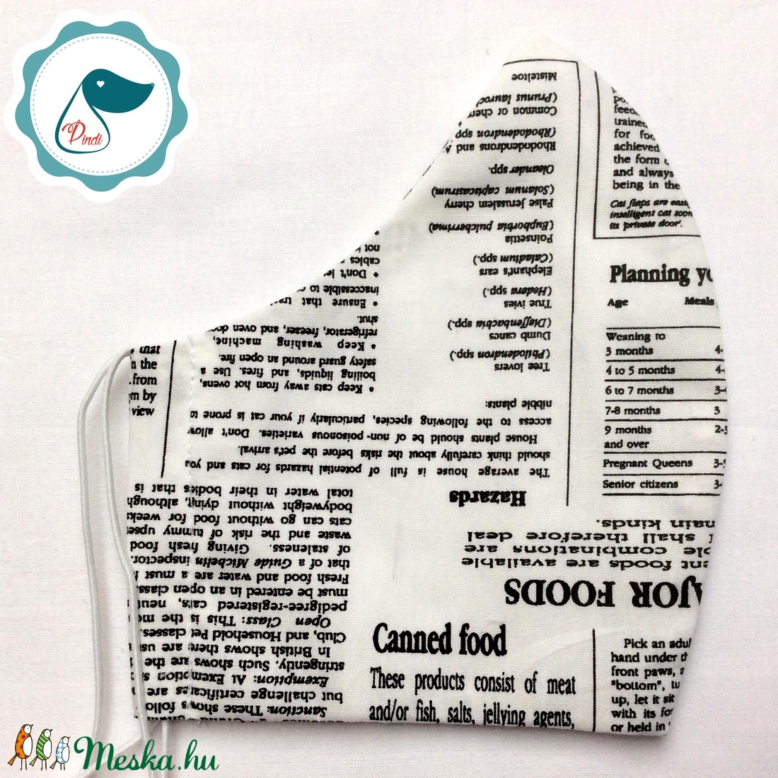 Egyedi újság mintás szájmaszk - férfi szájmaszk - textil szájmaszk - egészségügyi szájmaszk - férfi & uniszex - férfi & uniszex - Meska.hu