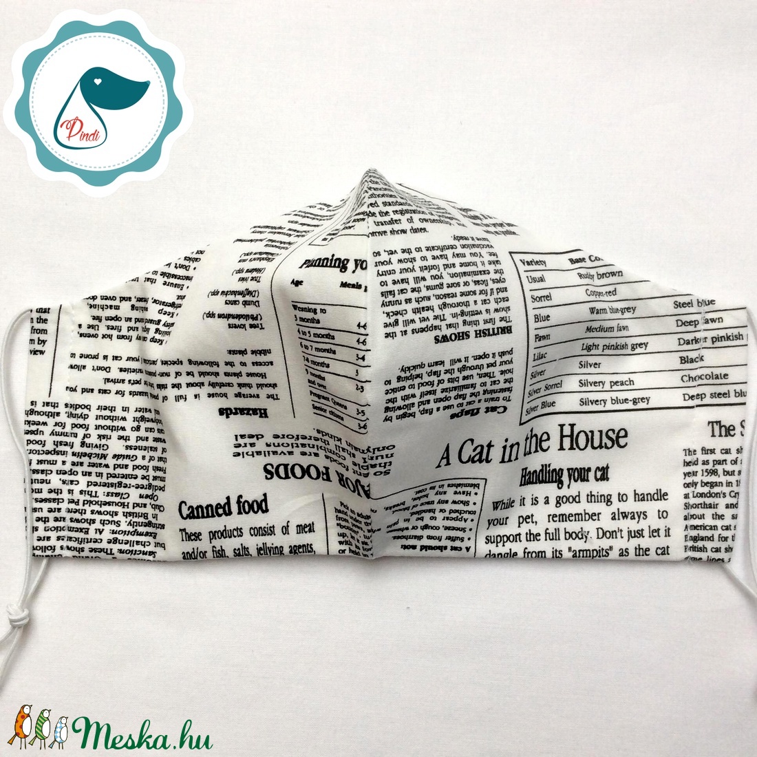 Egyedi újság mintás szájmaszk - férfi szájmaszk - textil szájmaszk - egészségügyi szájmaszk - férfi & uniszex - férfi & uniszex - Meska.hu