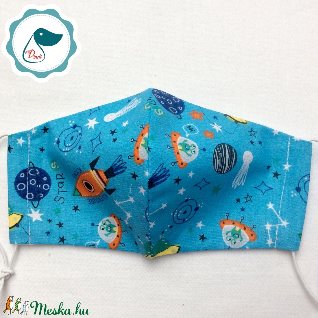 Egyedi bolygó mintás -  gyerek szájmaszk - textil szájmaszk - egészségügyi szájmaszk - mosható szájmaszk - gyerek - gyerek - Meska.hu