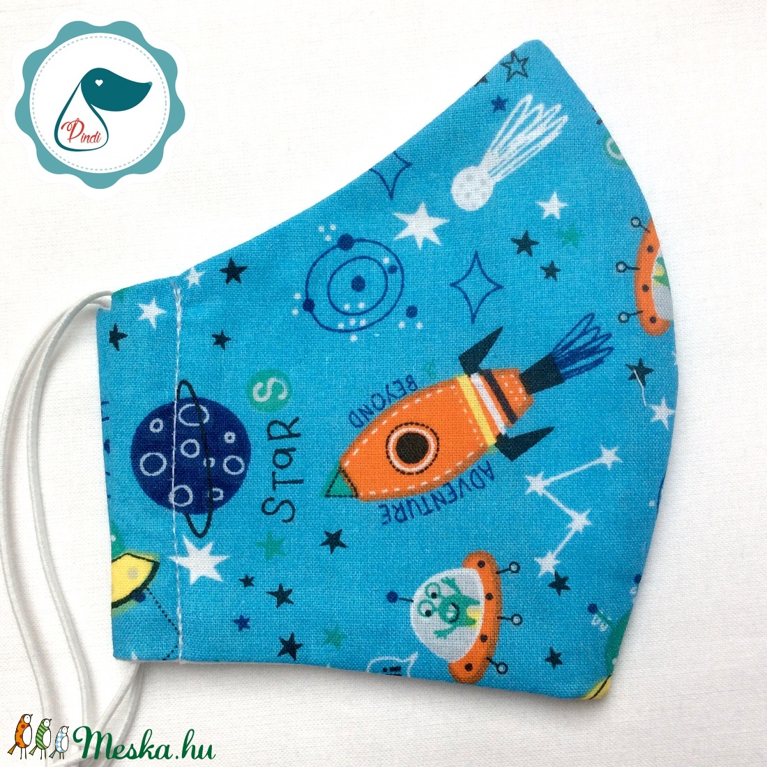 Egyedi bolygó mintás -  gyerek szájmaszk - textil szájmaszk - egészségügyi szájmaszk - mosható szájmaszk - gyerek - gyerek - Meska.hu