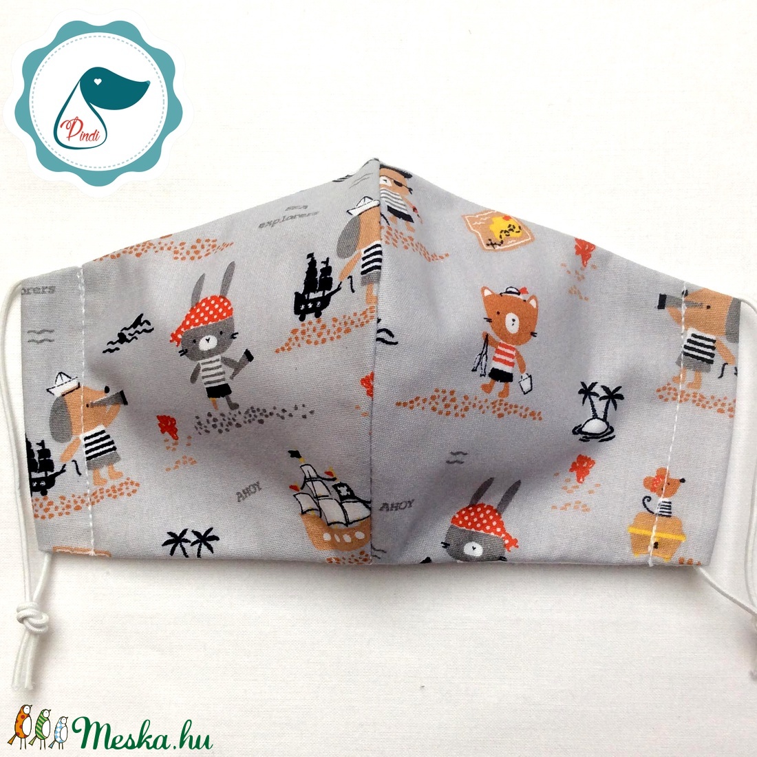 Egyedi tengerész kutya,nyuszi,maci mintás -  gyerek szájmaszk - textil szájmaszk  - mosható szájmaszk - gyerek - gyerek - Meska.hu