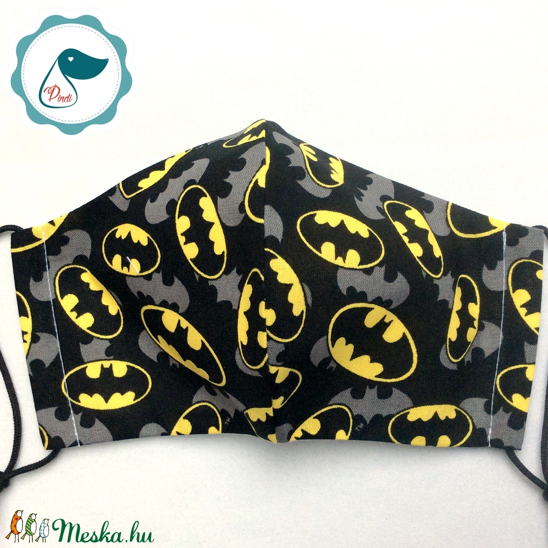 Egyedi batman logo mintásarcmaszk - kiskamasz  textil maszk - egészségügyi szájmaszk - mosható szájmaszk - maszk, arcmaszk - férfi & uniszex - Meska.hu