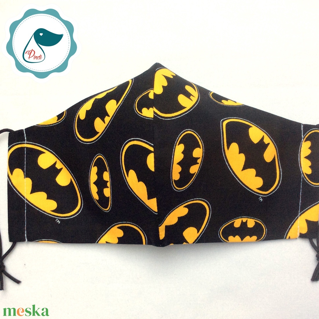 Egyedi batman logo mintás - felnőtt női és teenager szájmaszk - textil szájmaszk - egészségügyi szájmaszk - maszk, arcmaszk - férfi & uniszex - Meska.hu