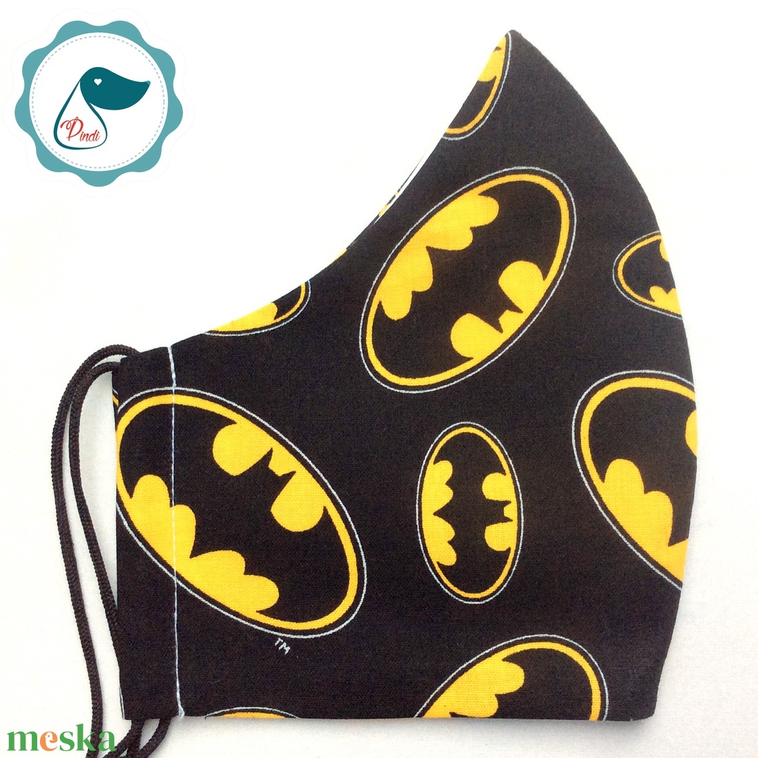 Egyedi batman logo mintás - felnőtt női és teenager szájmaszk - textil szájmaszk - egészségügyi szájmaszk - férfi & uniszex - férfi & uniszex - Meska.hu