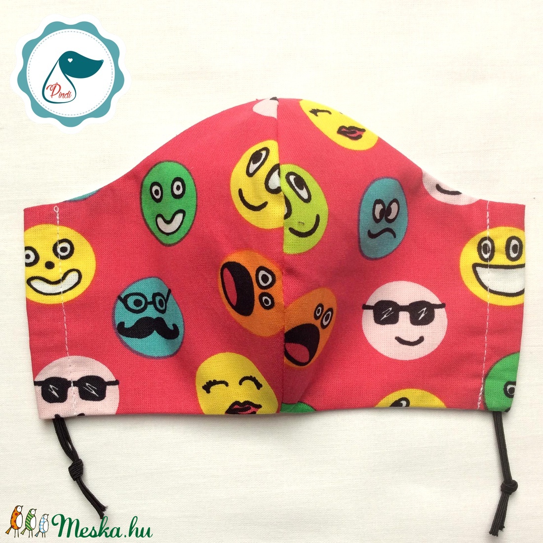 Egyedi smile mintás  maszk - felnőtt női és teenager arcmaszk - textil szájmaszk - egészségügyi szájmaszk - női - női - Meska.hu
