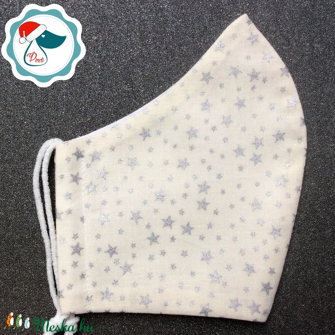 Egyedi karácsonyi krém,ezüst mintás maszk - felnőtt női és teenager arcmaszk - textil szájmaszk - egészségügyi szájmaszk - női - női - Meska.hu Egyedi karácsonyi krém,ezüst mintás maszk - felnőtt női és teenager arcmaszk - textil szájmaszk - egészségügyi szájmaszk - női - női - Meska.hu