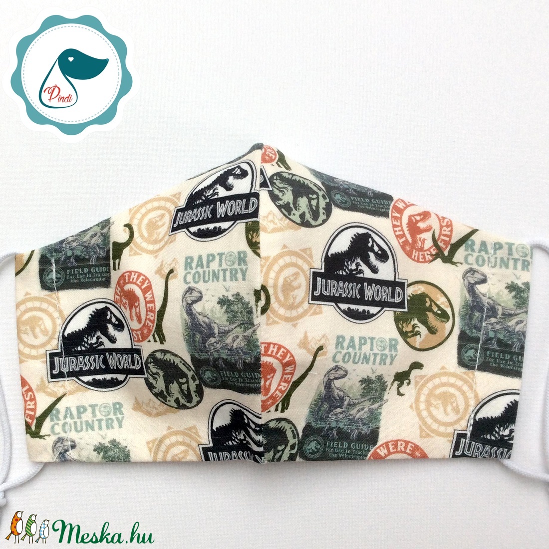 Egyedi Jurassic world mintás maszk - kiskamasz - textil arcmaszk - egészségügyi szájmaszk - mosható szájmaszk - maszk, arcmaszk - gyerek - Meska.hu