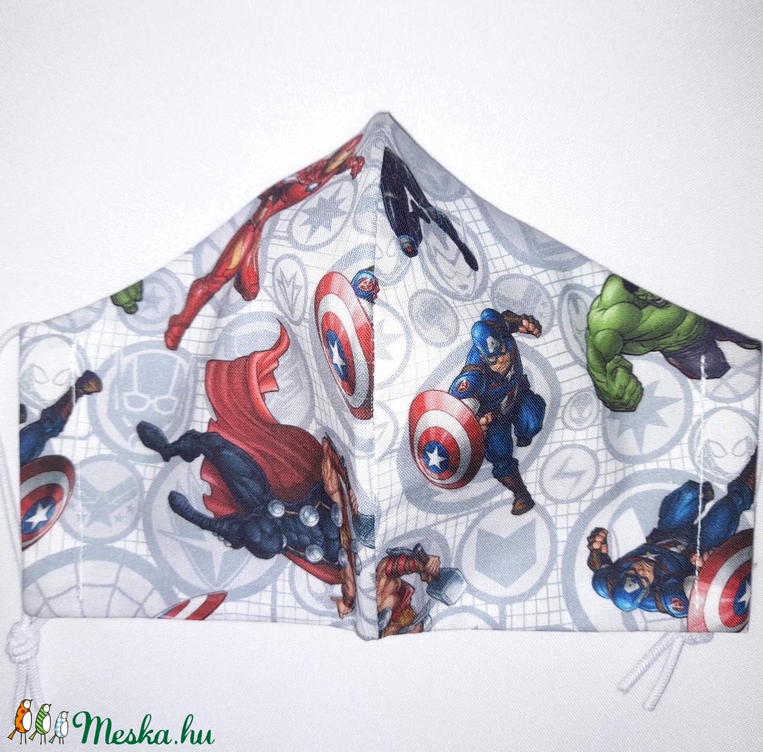 Egyedi Marvel mintás arcmaszk - felnőtt női és teenager maszk - textil szájmaszk - egészségügyi szájmaszk - női - női - Meska.hu