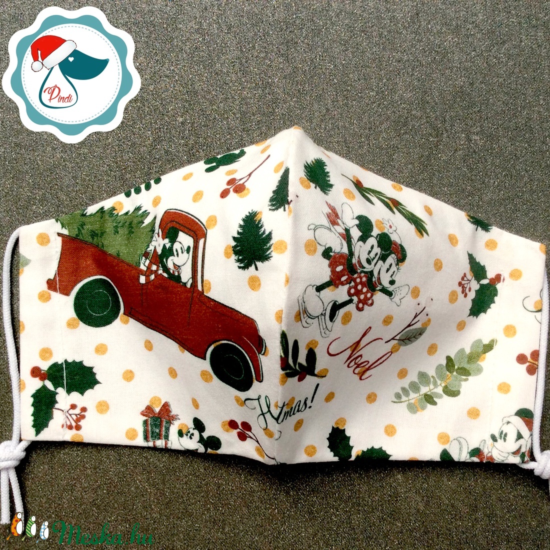 Karácsonyi - Mikiegér mintás maszk - kiskamasz - textil arcmaszk - egészségügyi szájmaszk - mosható szájmaszk - gyerek - gyerek - Meska.hu Karácsonyi - Mikiegér mintás maszk - kiskamasz - textil arcmaszk - egészségügyi szájmaszk - mosható szájmaszk - gyerek - gyerek - Meska.hu