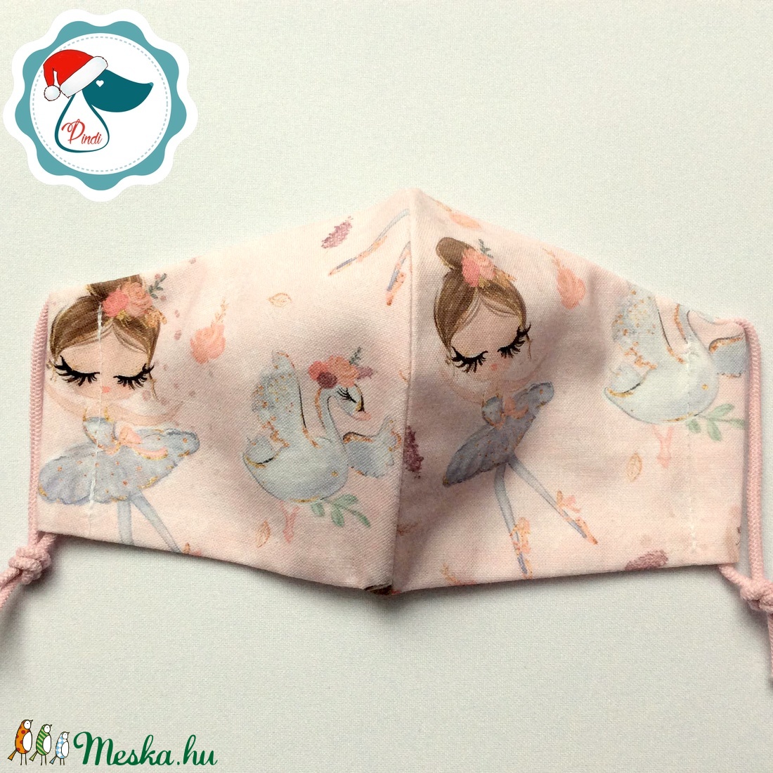 Egyedi ballerinakislány mintás maszk - gyerek textil arcmaszk - egészségügyi szájmaszk - mosható szájmaszk - gyerek - gyerek - Meska.hu