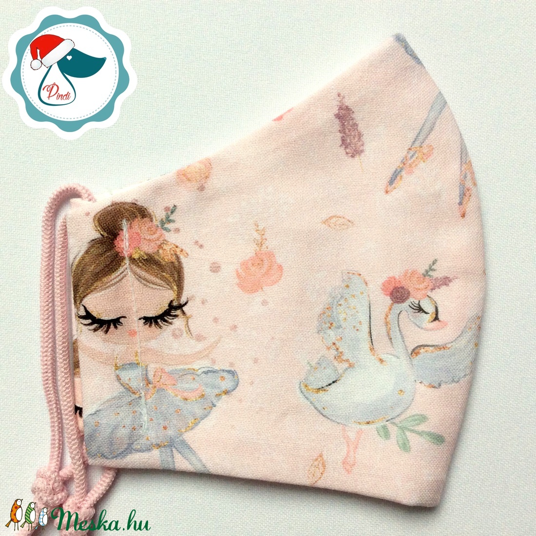 Egyedi ballerinakislány mintás maszk - gyerek textil arcmaszk - egészségügyi szájmaszk - mosható szájmaszk - gyerek - gyerek - Meska.hu