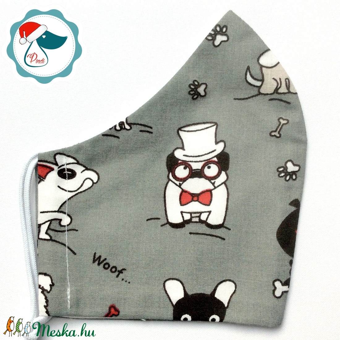 Egydi kutyás arcmaszk - férfi maszk - textil szájmaszk - egészségügyi szájmaszk - férfi & uniszex - férfi & uniszex - Meska.hu