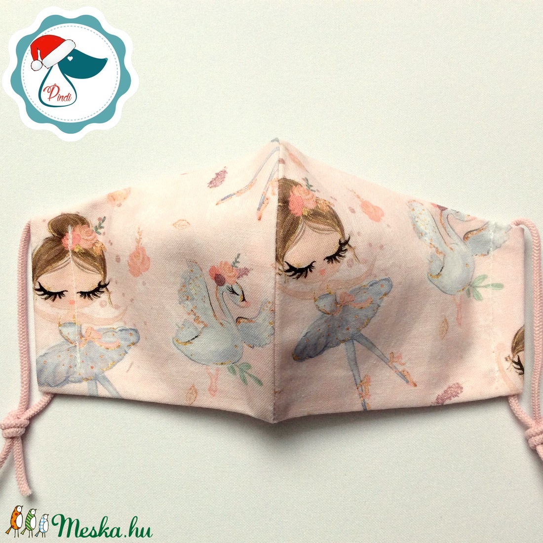 Egyedi ballerinakislány mintás maszk - gyerek textil arcmaszk - egészségügyi szájmaszk - mosható szájmaszk - gyerek - gyerek - Meska.hu