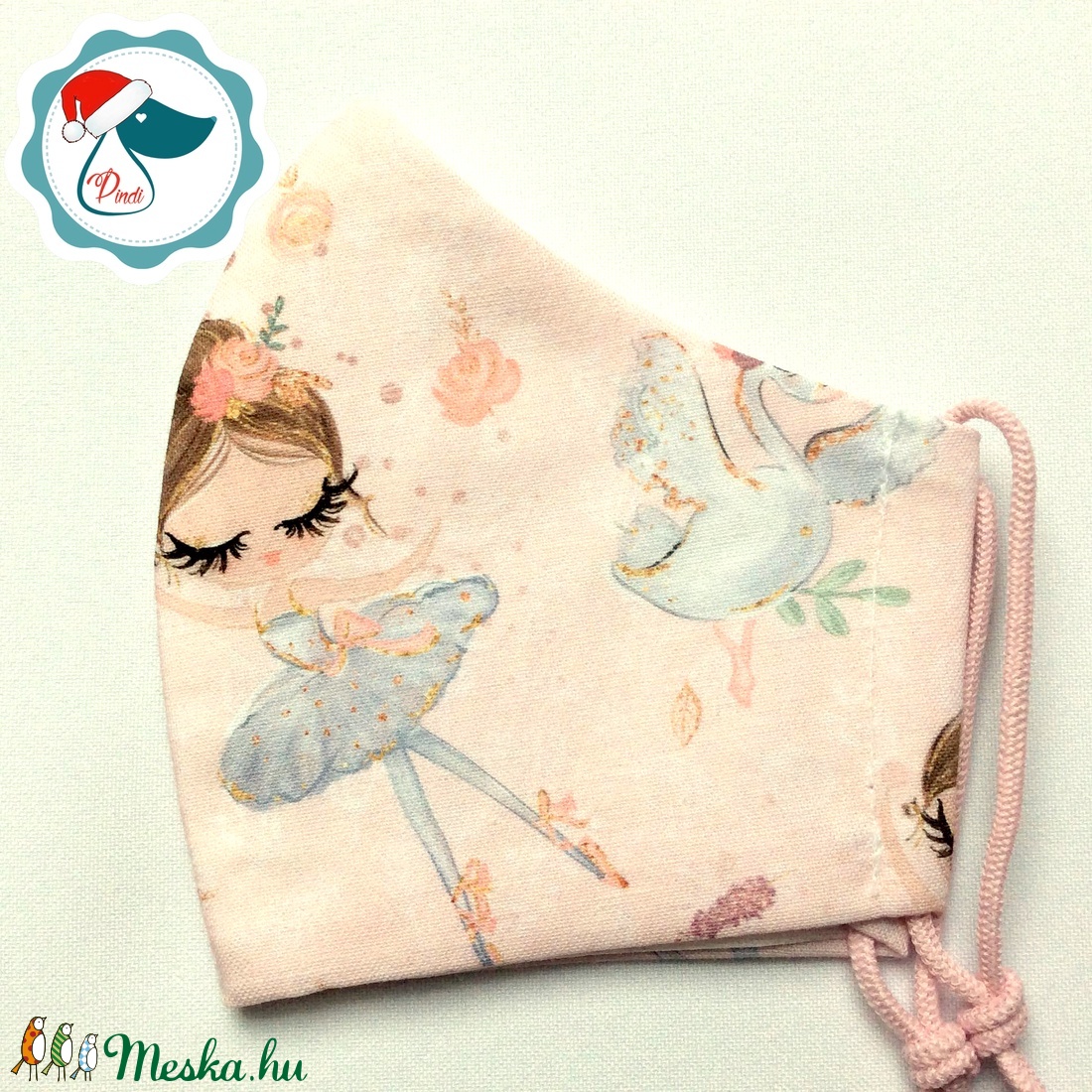 Egyedi ballerinakislány mintás maszk - gyerek textil arcmaszk - egészségügyi szájmaszk - mosható szájmaszk - gyerek - gyerek - Meska.hu