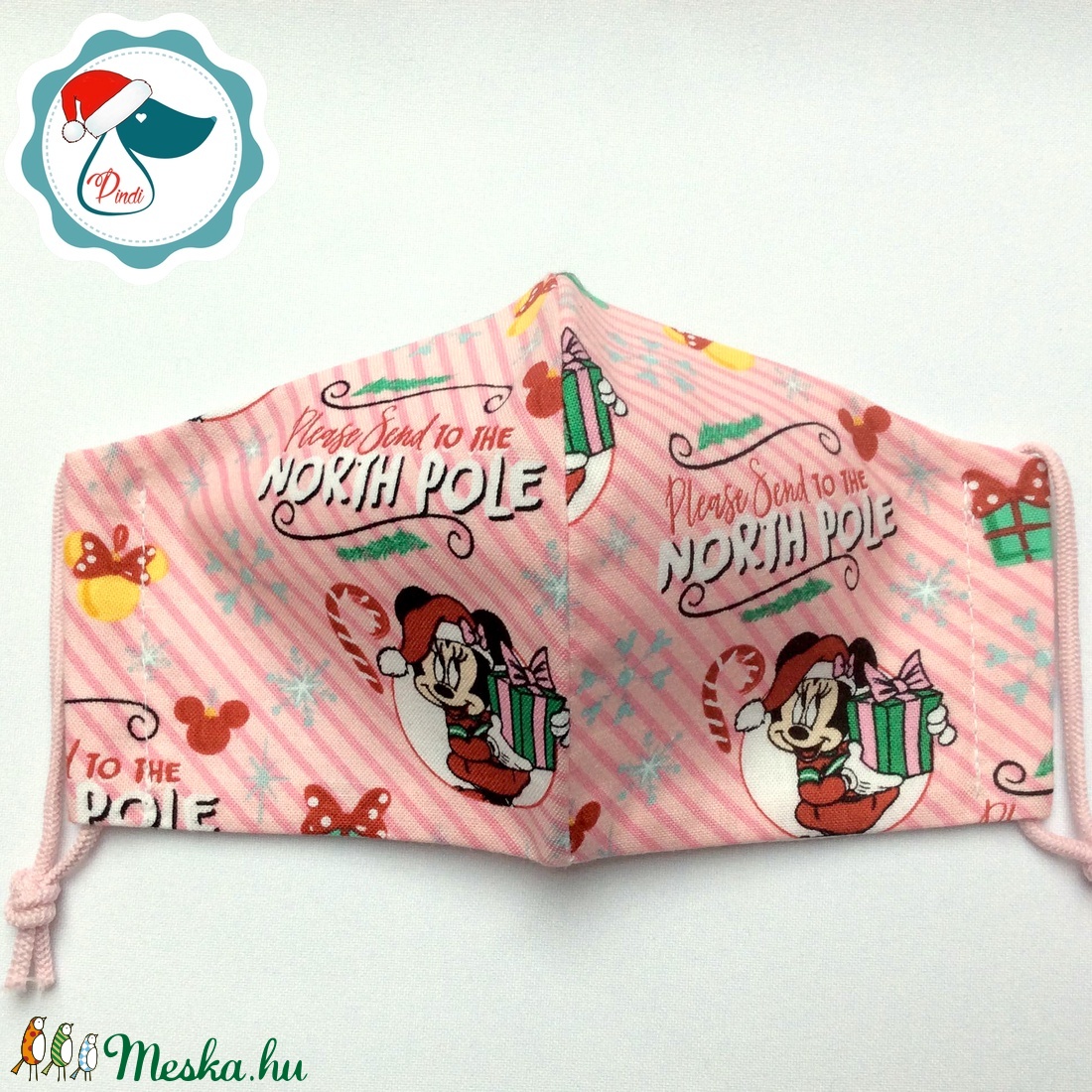 Karácsonyi - Mikiegér mintás -  gyerek szájmaszk - textil szájmaszk  - mosható szájmaszk - gyerek - gyerek - Meska.hu