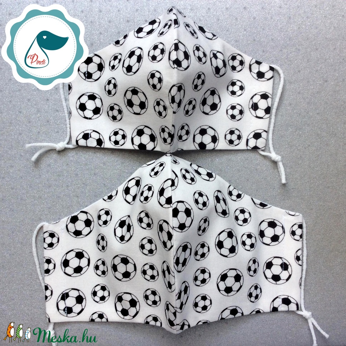 Apa, fia fudball labdás maszk - textil szájmaszk - egészségügyi szájmaszk - mosható szájmaszk - férfi & uniszex - férfi & uniszex - Meska.hu