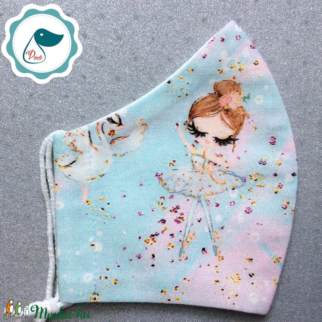 Egyedi balerina lány mintás -  prémium gyerek szájmaszk - textil szájmaszk  - mosható szájmaszk - női - női - Meska.hu