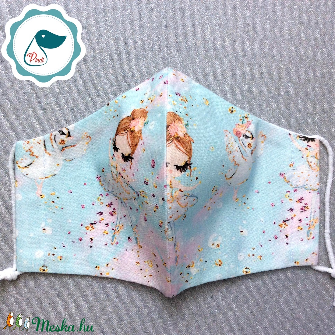 Egyedi balerina lány mintás -  prémium gyerek szájmaszk - textil szájmaszk  - mosható szájmaszk - női - női - Meska.hu