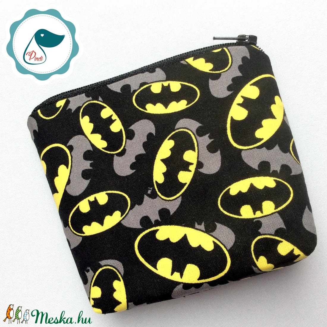 Egyedi designer batman logos neszesszer  - aprópénztartó - táska & tok - neszesszer - Meska.hu