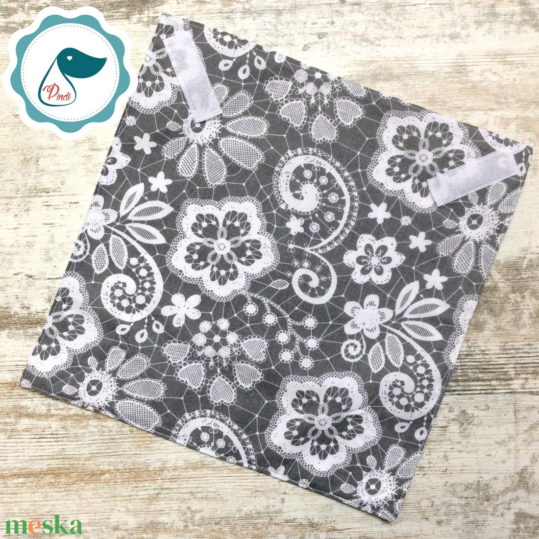 Uzsonna csomagoló - csipke mintás szendvics csomagoló - újra szalvéta - Textil szalvéta - élelmiszer biztos újreszalvéta - táska & tok - uzsonna- & ebéd tartó - szendvics csomagoló - Meska.hu