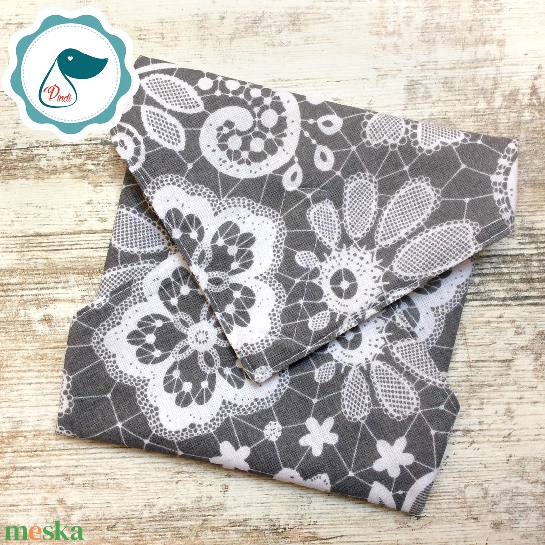 Uzsonna csomagoló - csipke mintás szendvics csomagoló - újra szalvéta - Textil szalvéta - élelmiszer biztos újreszalvéta - táska & tok - uzsonna- & ebéd tartó - szendvics csomagoló - Meska.hu