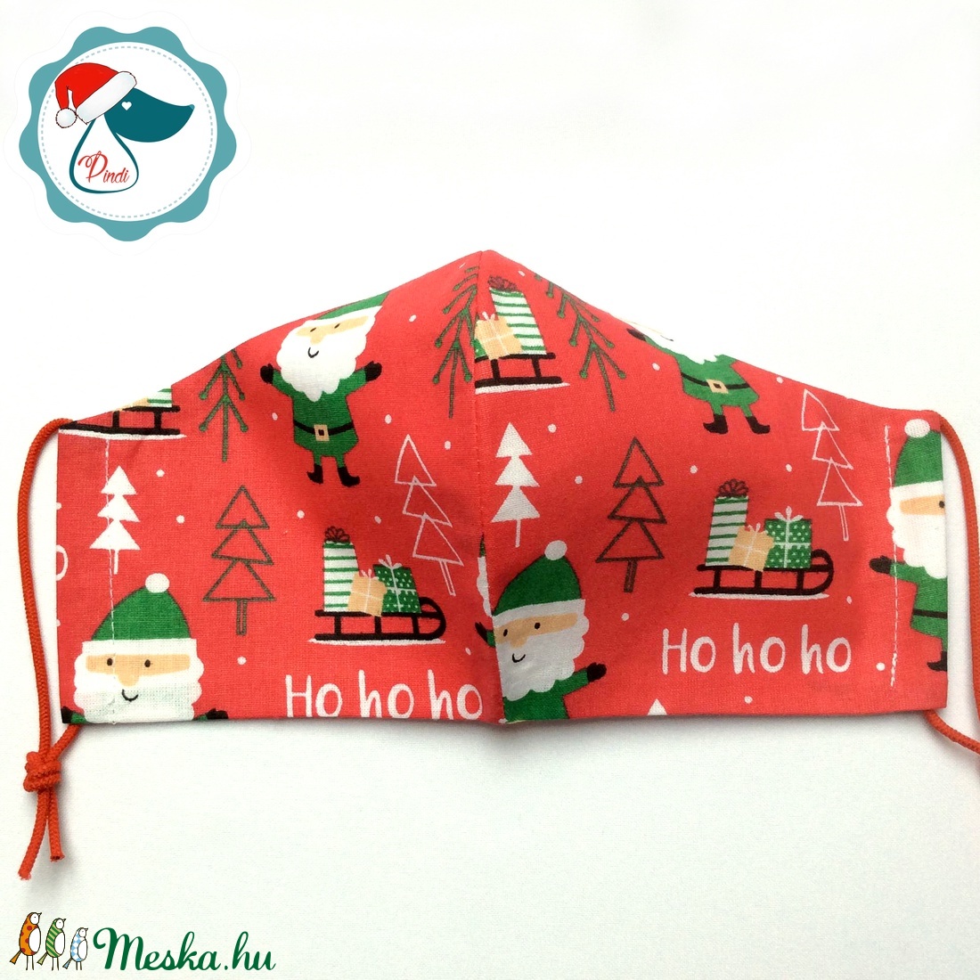 Karácsonyi   mikulás mintás maszk - férfi arcmaszk - prémium textil szájmaszk - egészségügyi szájmaszk - férfi & uniszex - férfi & uniszex - Meska.hu