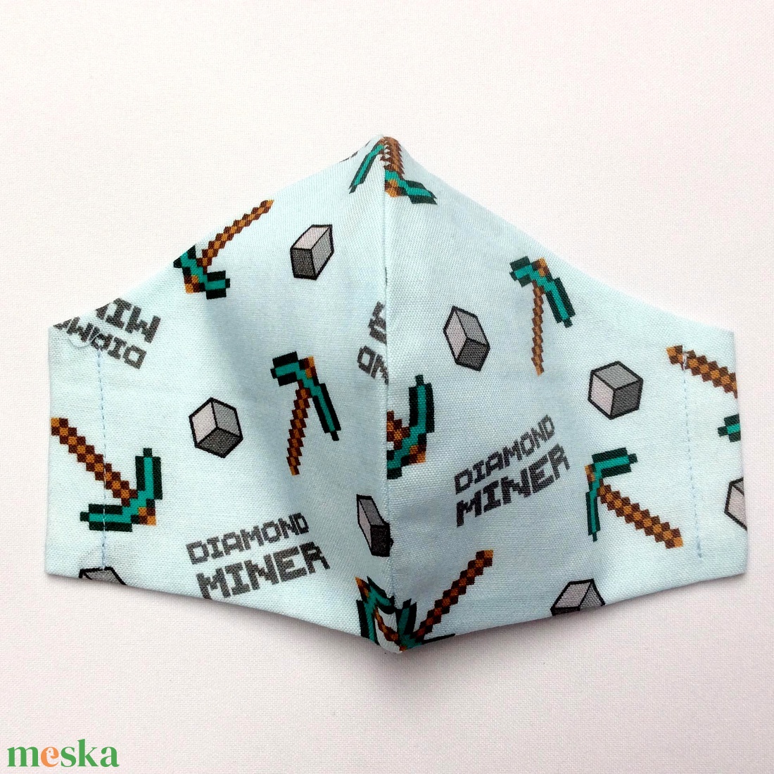 Egyedi minecraft mintás maszk - gyerek textil arcmaszk - egészségügyi szájmaszk - mosható szájmaszk - gyerek - gyerek - Meska.hu