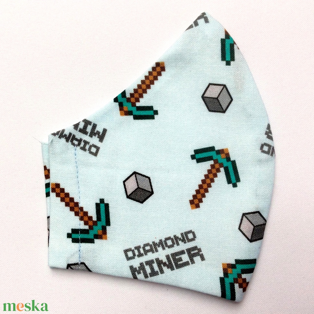 Egyedi minecraft mintás maszk - gyerek textil arcmaszk - egészségügyi szájmaszk - mosható szájmaszk - gyerek - gyerek - Meska.hu