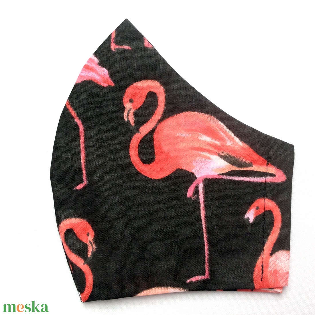 Egyedi flamingó mintás arcmaszk - felnőtt női és teenager maszk - textil szájmaszk - egészségügyi szájmaszk - maszk, arcmaszk - női - Meska.hu