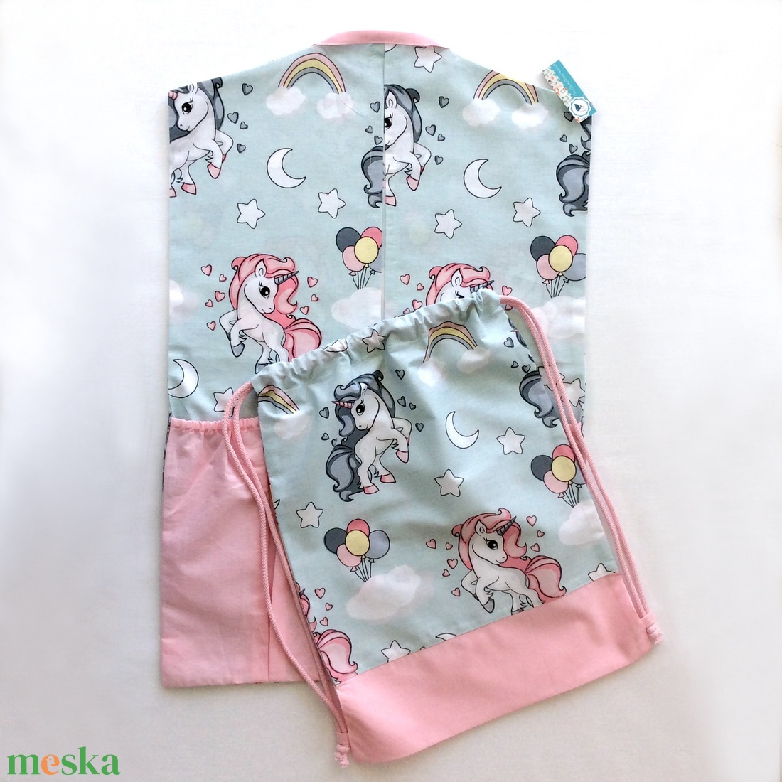 Ovis zsák szett - unikornis mintás  - egyedi ovis zsák -tornazsák - játék & sport - ovis felszerelés - ovis zsák - Meska.hu