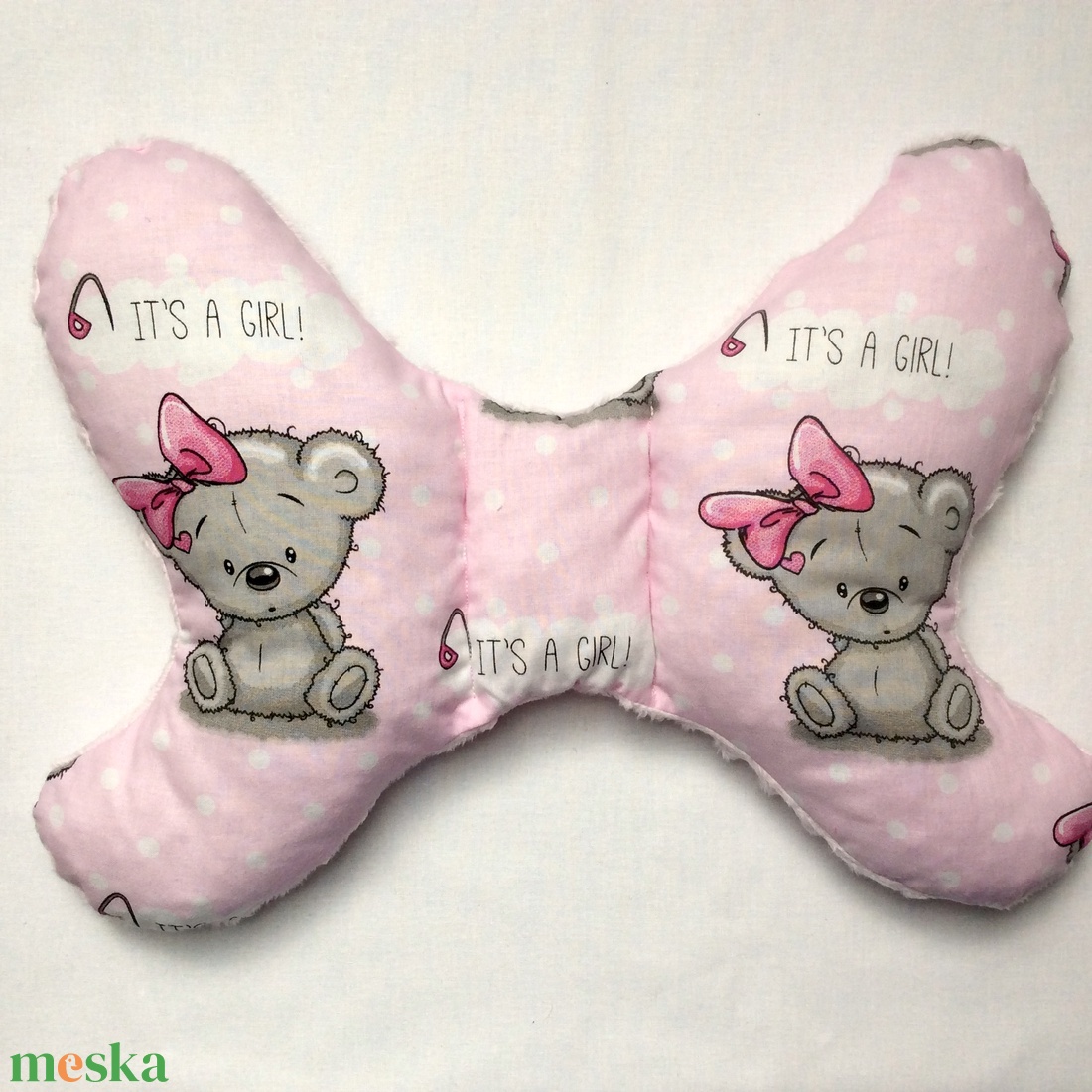 Pillangó párna - maci mintás - baba párna - nyakpárna - otthon & életmód - babaszoba, gyerekszoba - baba ágynemű - Meska.hu