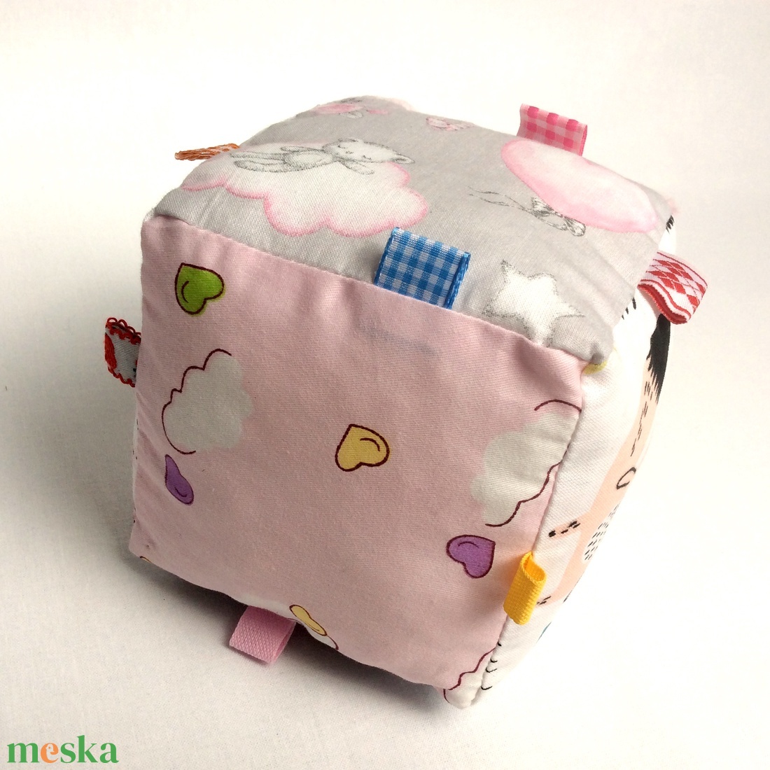 Babakocka - fejlesztő kocka - róka - maci - elefánt mintás - móka kocka - készségfejlesztő kocka játék - játék & sport - Meska.hu