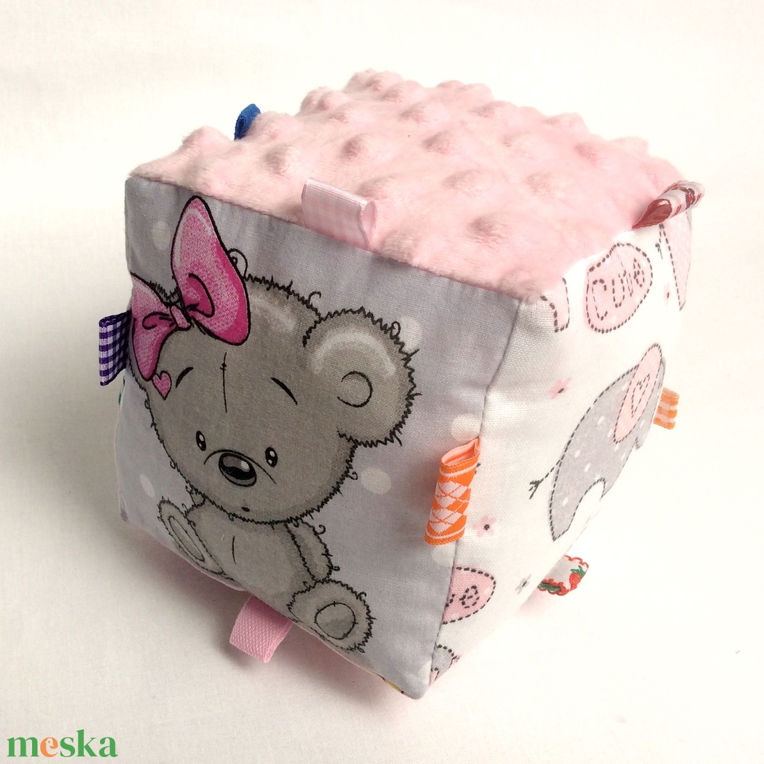 Babakocka - fejlesztő kocka - róka - maci - elefánt mintás - móka kocka - készségfejlesztő kocka játék - játék & sport - Meska.hu