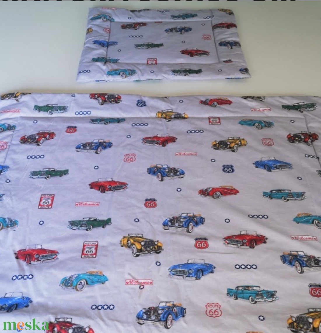 Ovis ágynemű autó - mintás ovis takaró és párna szett - játék & sport - ovis felszerelés - ovis ágynemű - Meska.hu