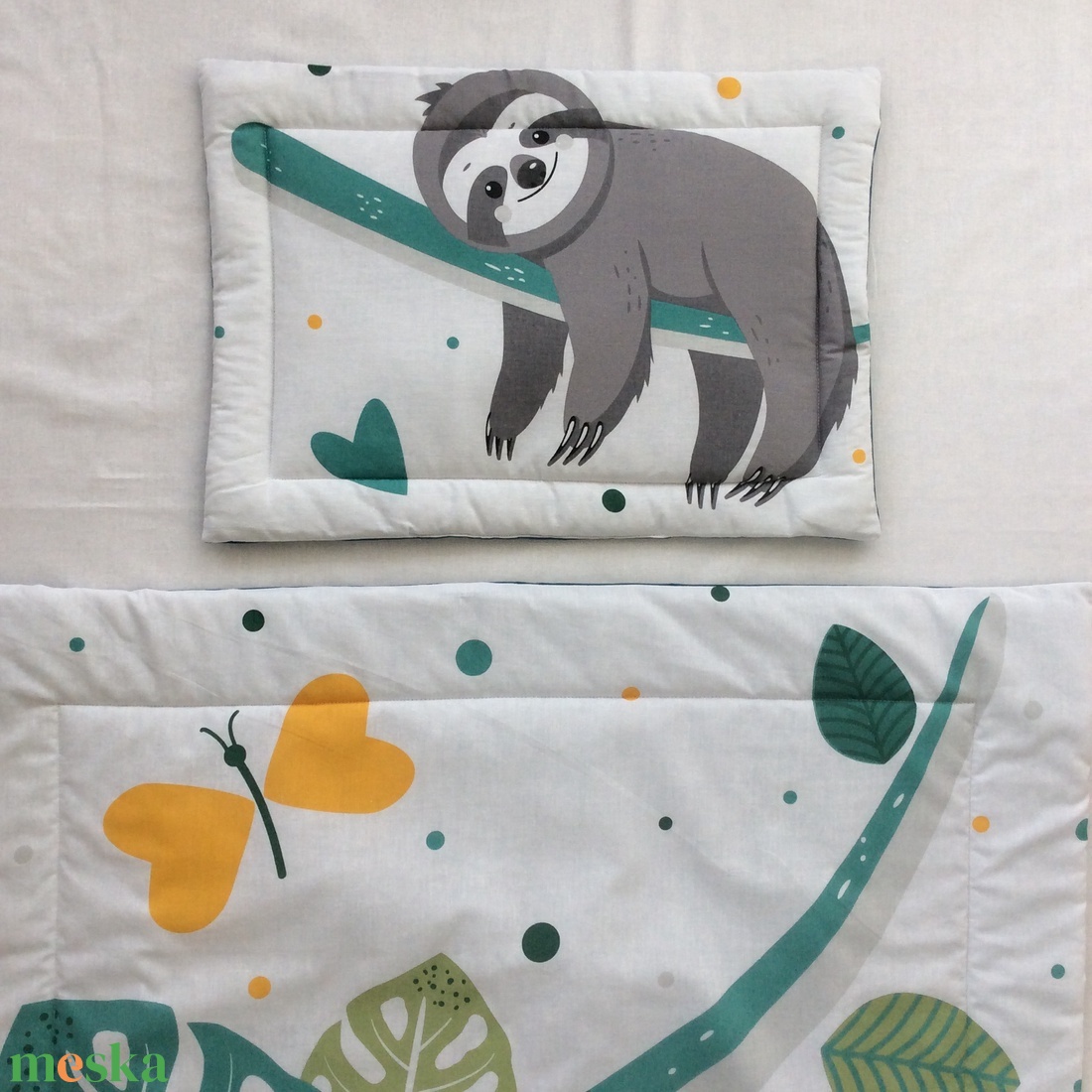 Ovis ágynemű - egyedi lajhár mintás ovis takaro és párna szett -  - Meska.hu