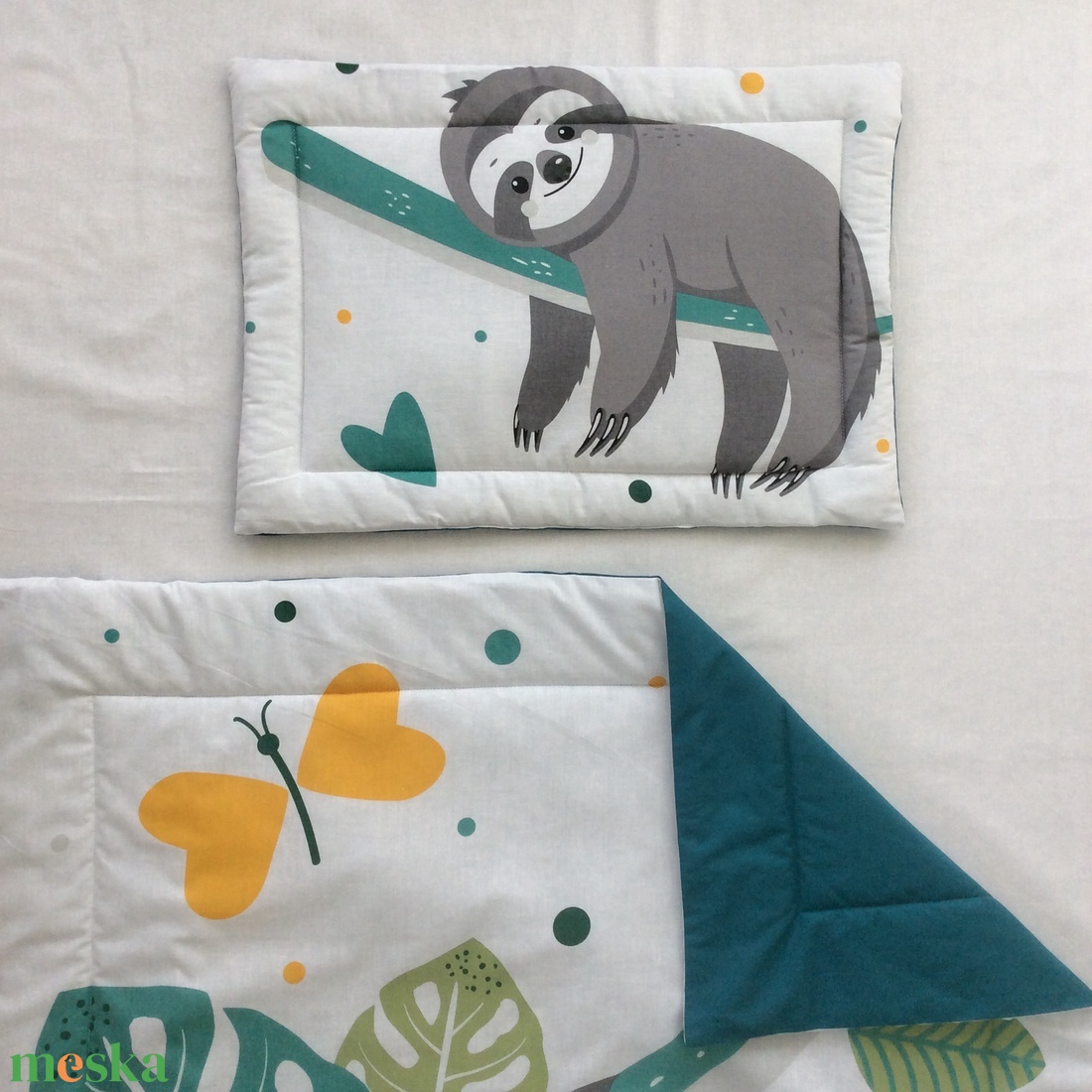 Ovis ágynemű - egyedi lajhár mintás ovis takaro és párna szett -  - Meska.hu