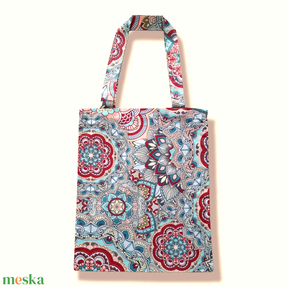 Szatyor - mandala mintás textil táska - bevásárló táska  - egyedi bevásárló szatyor - textil szatyor - mosható szatyor - táska & tok - bevásárlás & shopper táska - shopper, textiltáska, szatyor - Meska.hu
